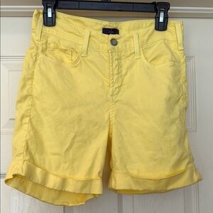 NYDJ Yellow Bermuda Shorts Lightweight Cotton Blend